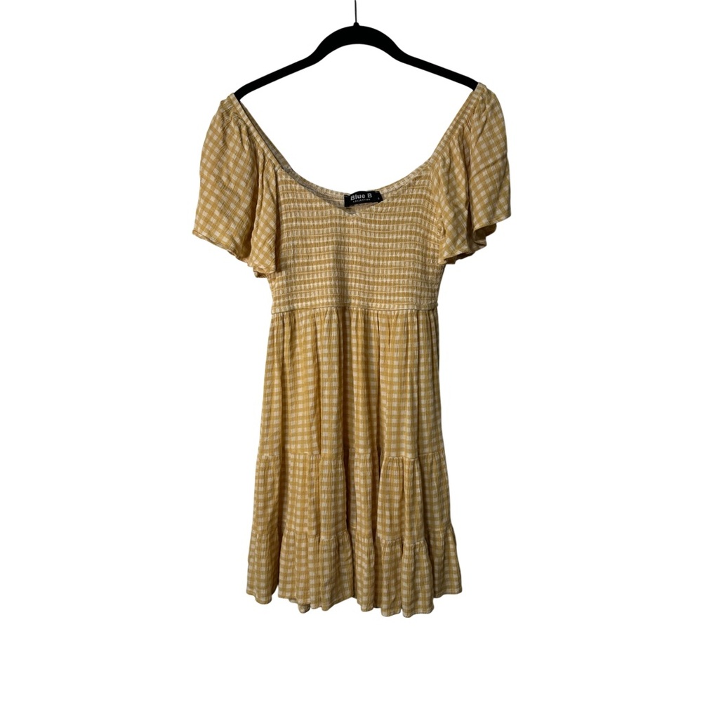 Yellow Gingham Mini Dress